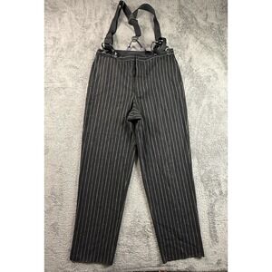 Wah Maker Frontier Clothing Pants Mens 38 Wool Buckle Back Suspenders Pinstripe